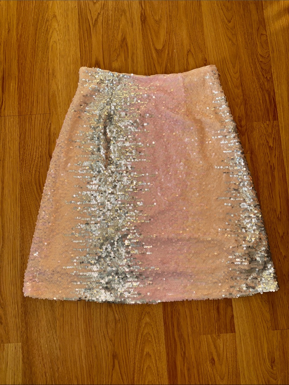 Traffic People Iridescent Pink Sequin A-Line Skirt